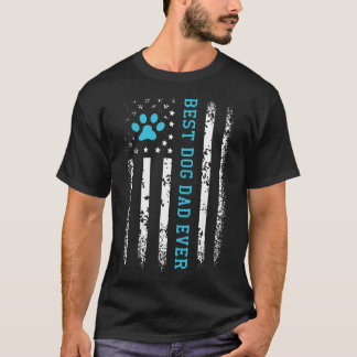 Amerikansk flagga Bästa hundpappa någonsin Amerika T Shirt