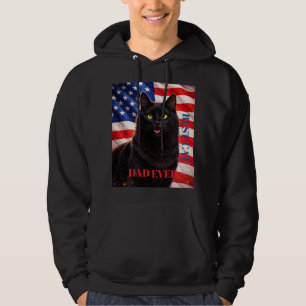 Amerikansk flagga Bästa pappa någonsin Katt Bengal Hoodie