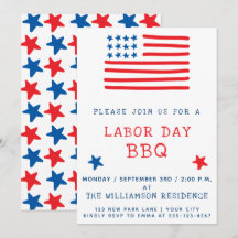Amerikansk Flagga | BBQ-inbjudan på arbetsdag