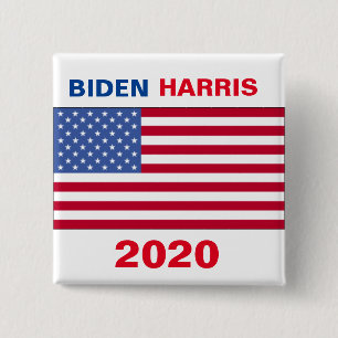 AMERIKANSK FLAGGA BIDEN HARRIS 2020 KNAPP