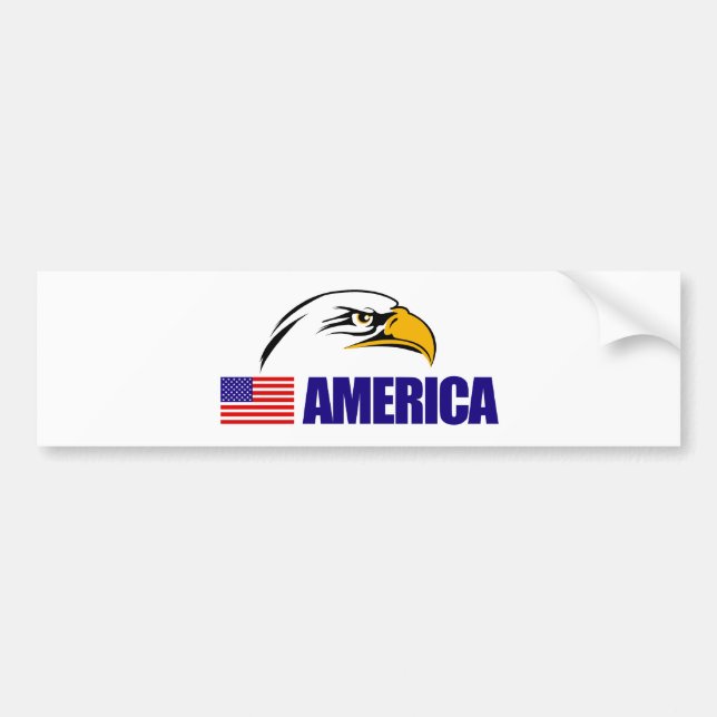 Amerikansk Flagga Bildekal (Framsidan)