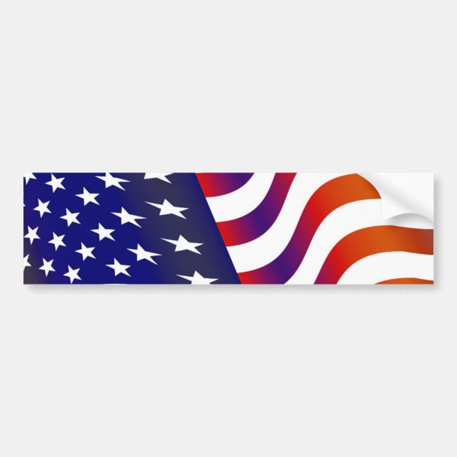 Amerikansk Flagga Bildekal (Framsidan)