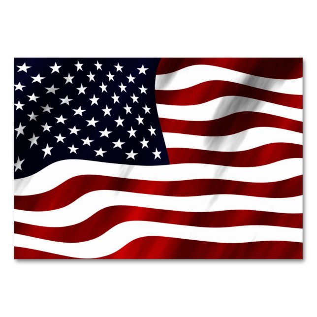 Amerikansk Flagga Bordsnummer (Framsidan)