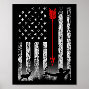 Amerikansk Flagga Bow jagar patriotisk design på B Poster