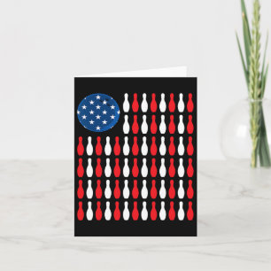 Amerikansk Flagga - Bowlareare patriotisk och hårr Kort