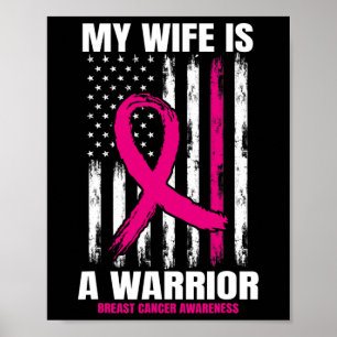 Amerikansk Flagga Breast Cancer Awareness, Maka Hu Poster