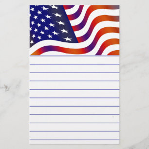 Amerikansk Flagga Brevpapper