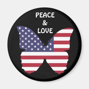 amerikansk flagga butterfly magnet
