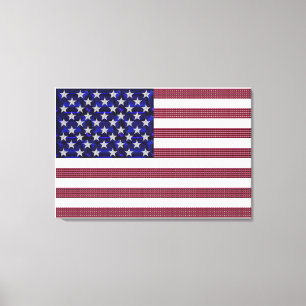Amerikansk Flagga Canvastryck