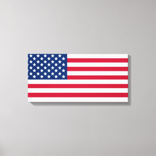 Amerikansk Flagga Canvastryck