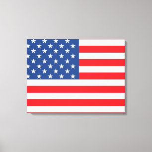 Amerikansk Flagga Canvastryck