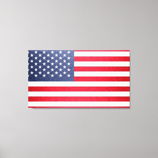 Amerikansk Flagga Canvastryck (Framsida)