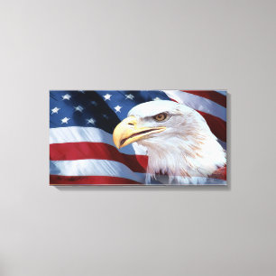 Amerikansk Flagga Canvastryck