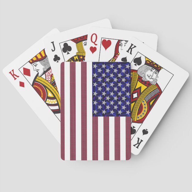 Amerikansk Flagga Casinokort (Baksidan)