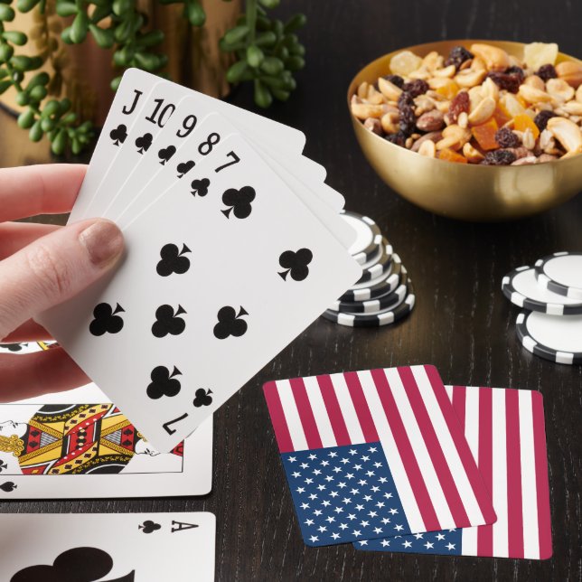 Amerikansk flagga casinokort (På plats)