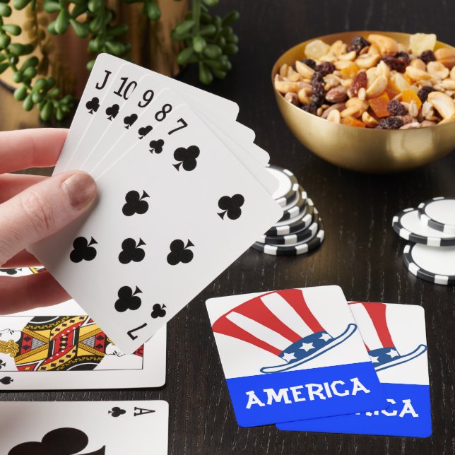 Amerikansk Flagga Casinokort (På plats)