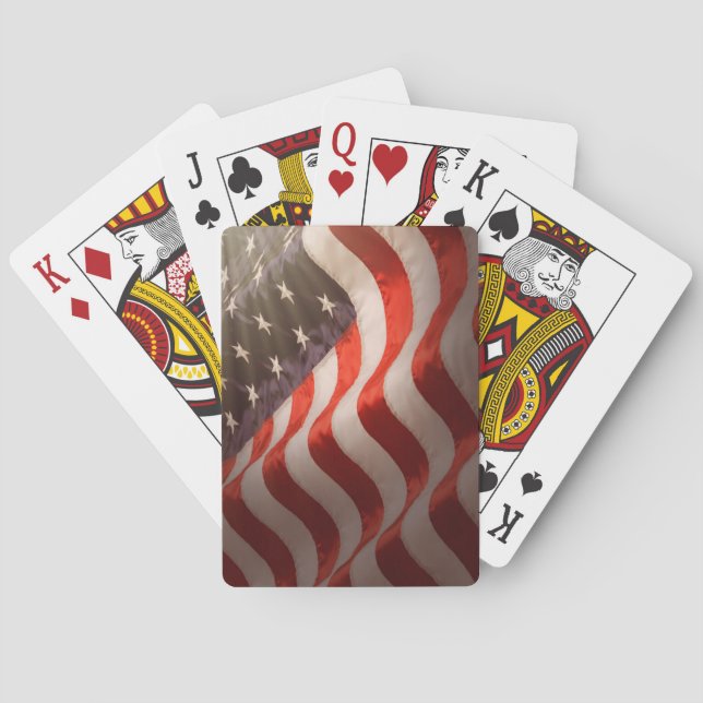 Amerikansk Flagga Casinokort (Baksidan)