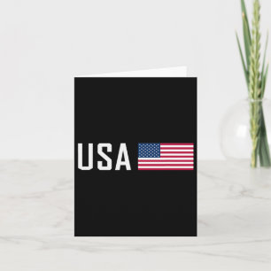 Amerikansk flagga Cool patriotisk män kvinnor 4:e Kort