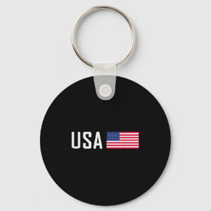 Amerikansk flagga Cool patriotisk män kvinnor 4 ju Nyckelring