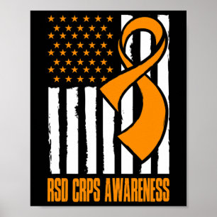 Amerikansk Flagga CRPS-medvetenhet Poster