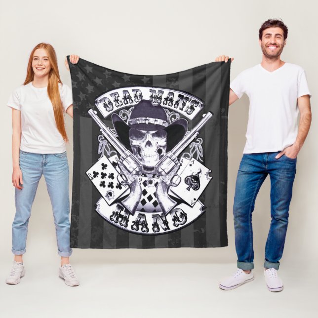 Amerikansk Flagga, Dead Man's Hand Cowboy Fleecefilt (På plats)