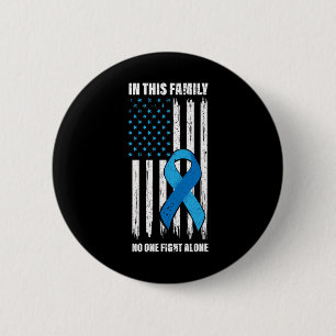 Amerikansk Flagga Diabetes Support Type 1 Blue Rib Knapp