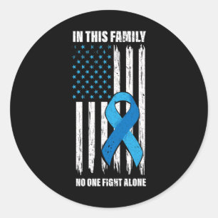 Amerikansk Flagga Diabetes Support Type 1 Blue Rib Runt Klistermärke