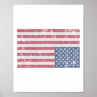 Amerikansk flagga Distressed Upp och Ner Amerikas Poster