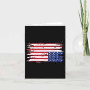 Amerikansk flagga Distressed Upp och ner Patriotis Kort