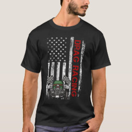 Amerikansk Flagga Drag Tävla Raster Träd Light för T Shirt
