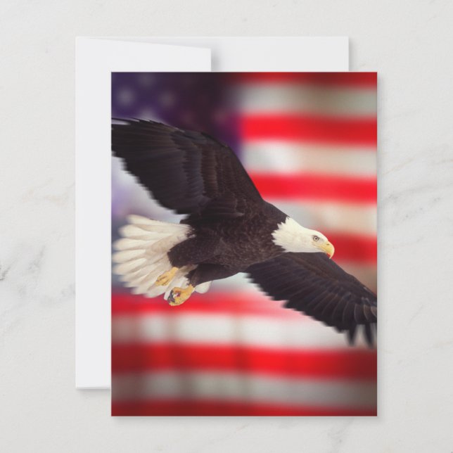 Amerikansk Flagga & Eagle-inbjudan Inbjudningar (Framsida)