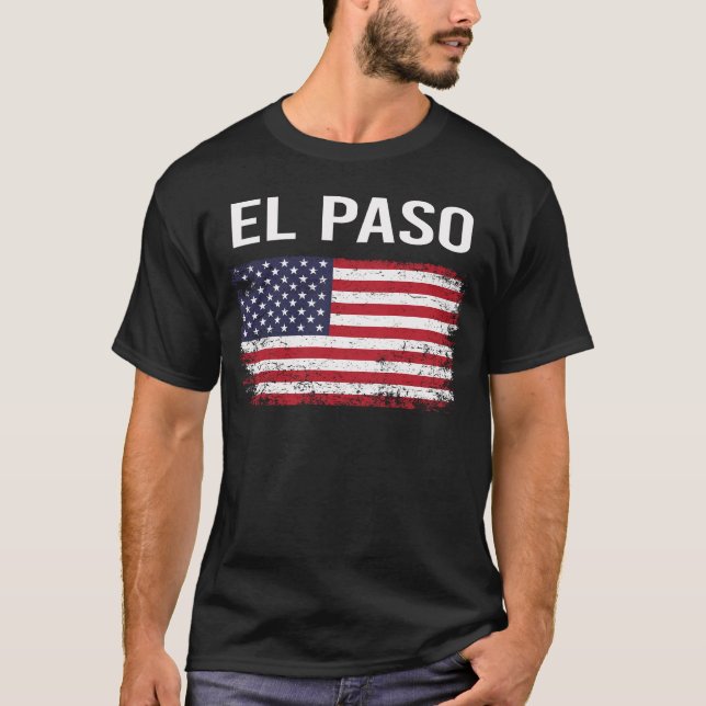 Amerikansk flagga El Paso T Shirt (Framsida)