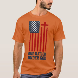 Amerikansk Flagga en nation under Gud 2 T Shirt