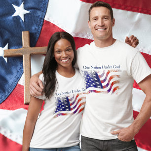 Amerikansk Flagga, en nation under Gud T Shirt