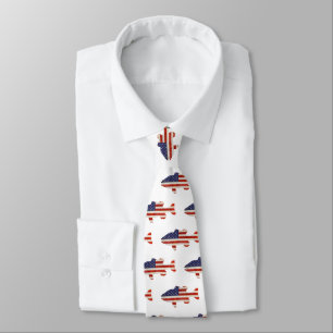 Amerikansk Flagga Fish On White Slips