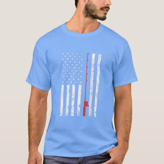 Amerikansk Flagga FishingVintage Fishing 69 T Shirt