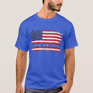 Amerikansk Flagga fiskapparatFiske 51 T Shirt