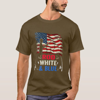 Amerikansk Flagga Fiske 4:e juli Fiskare Patrio T Shirt