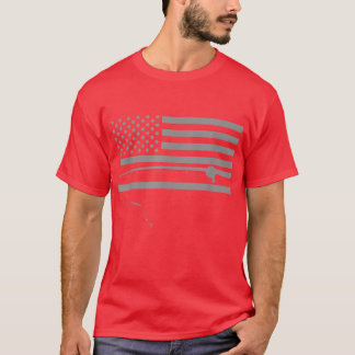Amerikansk Flagga FiskeredskapFiske54 T Shirt