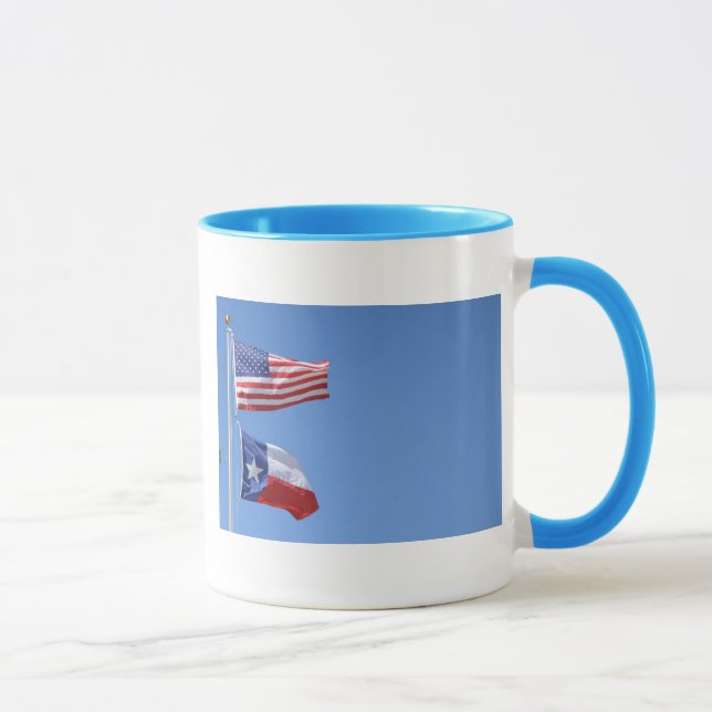 Amerikansk Flagga Flaggor Texas Stjärnor Ränder Mugg (Höger)