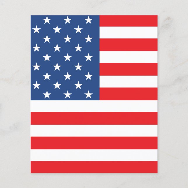 Amerikansk Flagga Flygblad (Framsidan)