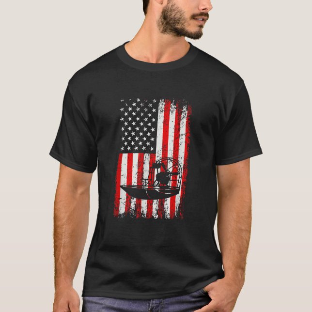 Amerikansk Flagga för flygplan T Shirt (Framsida)