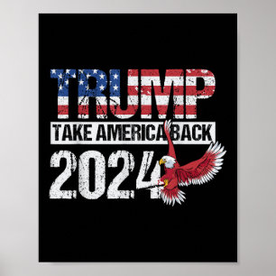 Amerikansk Flagga för valkampanjen Poster
