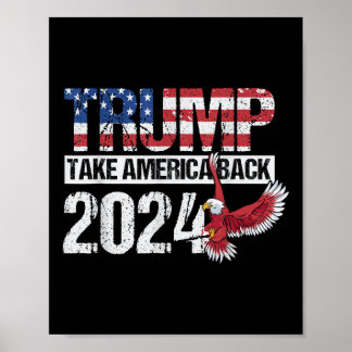 Amerikansk Flagga för valkampanjen Poster