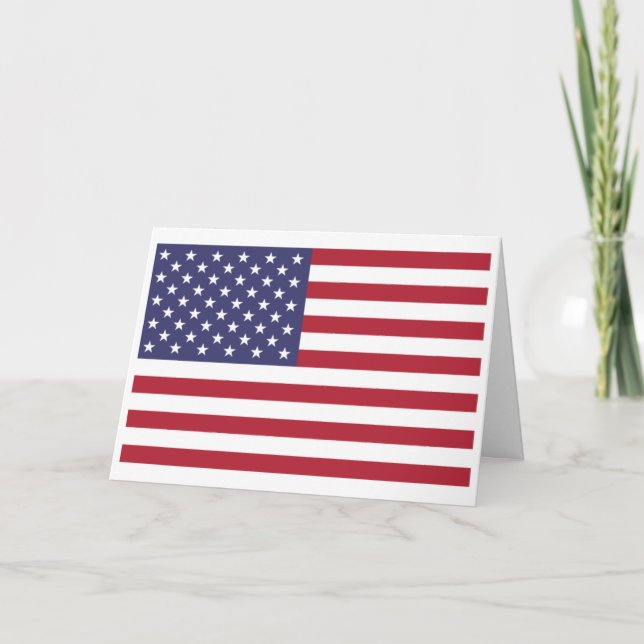 Amerikansk flagga, Förenta staternas flagga Kort (Framsida)