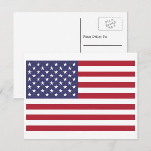 Amerikansk flagga, Förenta staternas flagga Vykort