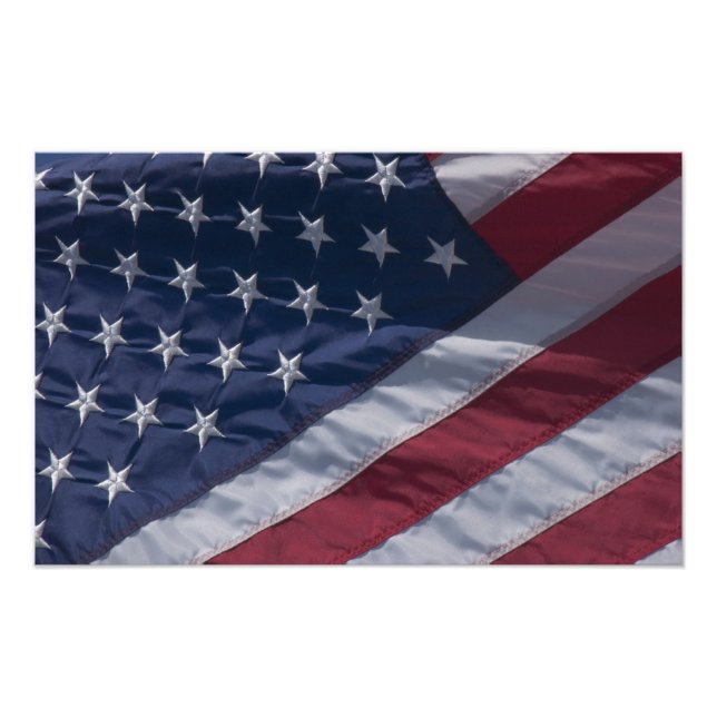 Amerikansk flagga. fototryck (Framsidan)