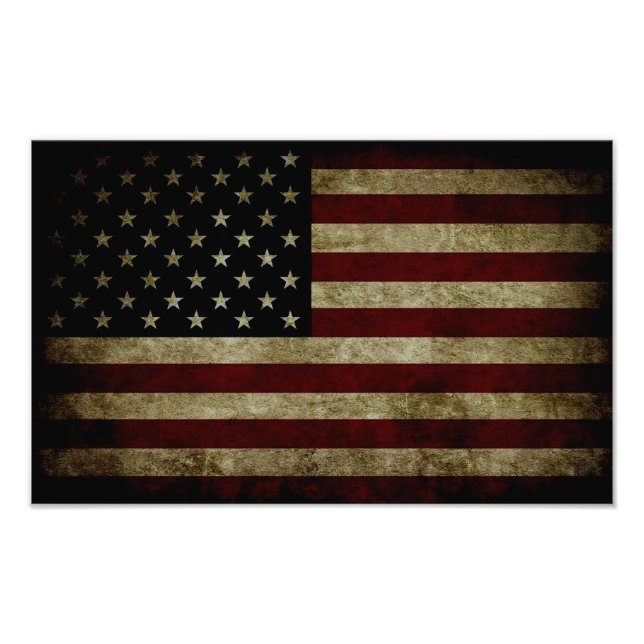 Amerikansk flagga  fototryck (Framsidan)