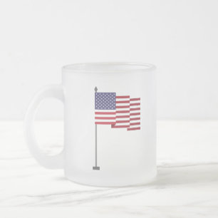 Amerikansk flagga frostad glasmugg