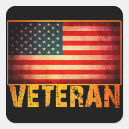 Amerikansk Flagga Fyrkantigt Klistermärke